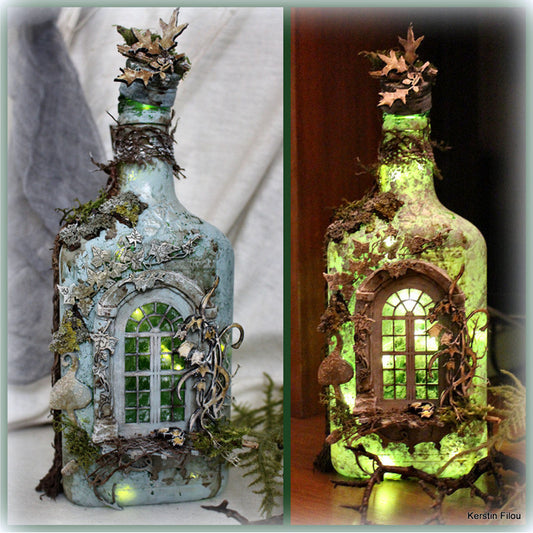 Mysterious Ghost Castle Forest Luminous Creative Bottle Home Gardening Ornament Halloween Decor