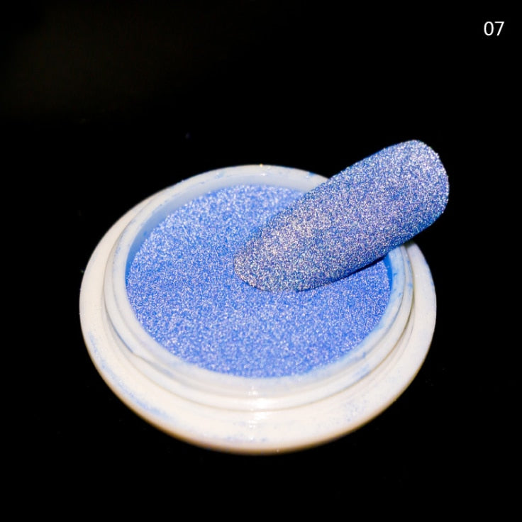 Reflective Nail Powder Shiny Dust Glow In The Dark Sparkling Pigment Fluorescent Nail Art
