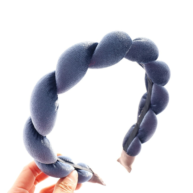 Velvet Plush Headband Autumn and Winter Style Velvet Sponge Braid Headband