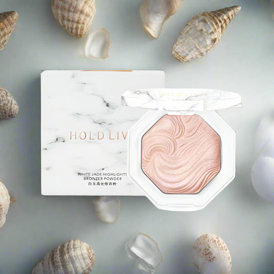 White Jade 3-Color Bronzer Highlighting Palette Bronzing Shimmer Shine High Pigment Powder