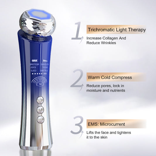 Portable Microcurrent Facial Device Lifting Tighten Wrinkle Removal Skin Care Handheld Facial Massage Wand