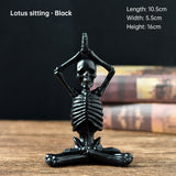 Skeleton Yoga Figurine Decoration Ornaments Skull Small Halloween Decorations