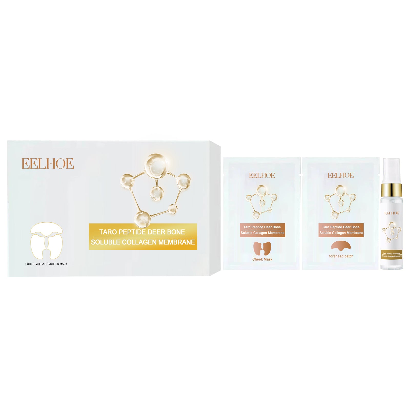 Collagen Membrane Patch Kit, Reduces Wrinkles, Smooths Forehead Fine Lines, Moisturizes And Tightens Skin Protein Membrane