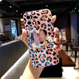 Leopard-Print Minnie for iPhone Mobile Phone Case Cover 7/8p Case