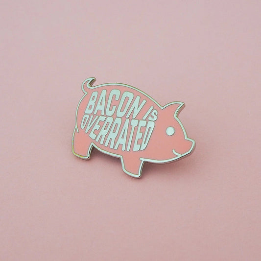 Bacon Is Overrated Enamel Pin With Pig Design