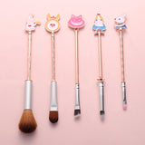 Disney Alice Makeup Brush Set Powder Brushes for Blush, Eyeshadow, Eyeliner, Eyebrows
