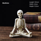 Skeleton Yoga Figurine Decoration Ornaments Skull Small Halloween Decorations