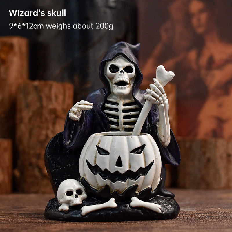 Skeleton Yoga Figurine Decoration Ornaments Skull Small Halloween Decorations