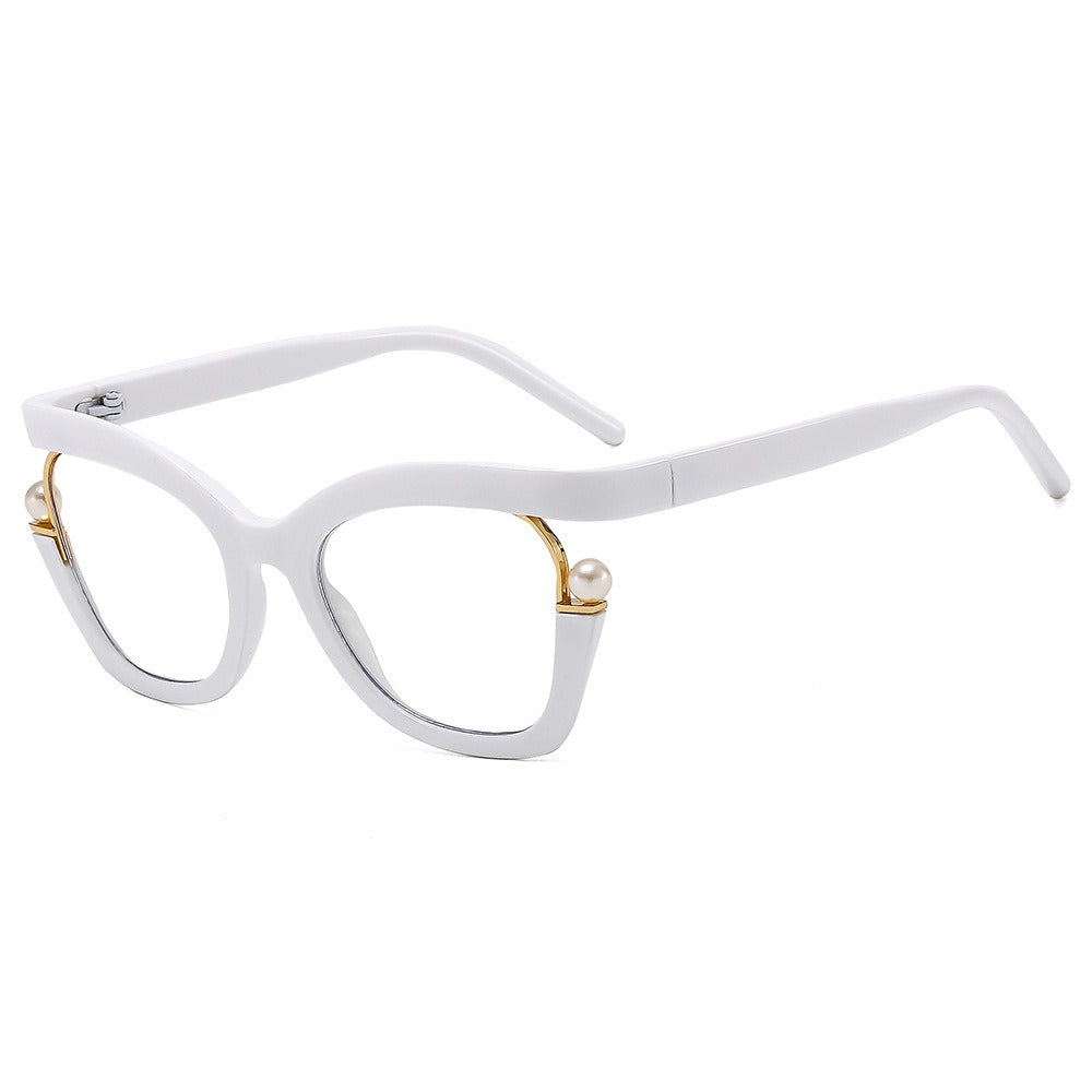 Anti-blue Light Women's Thick Pearl Glasses