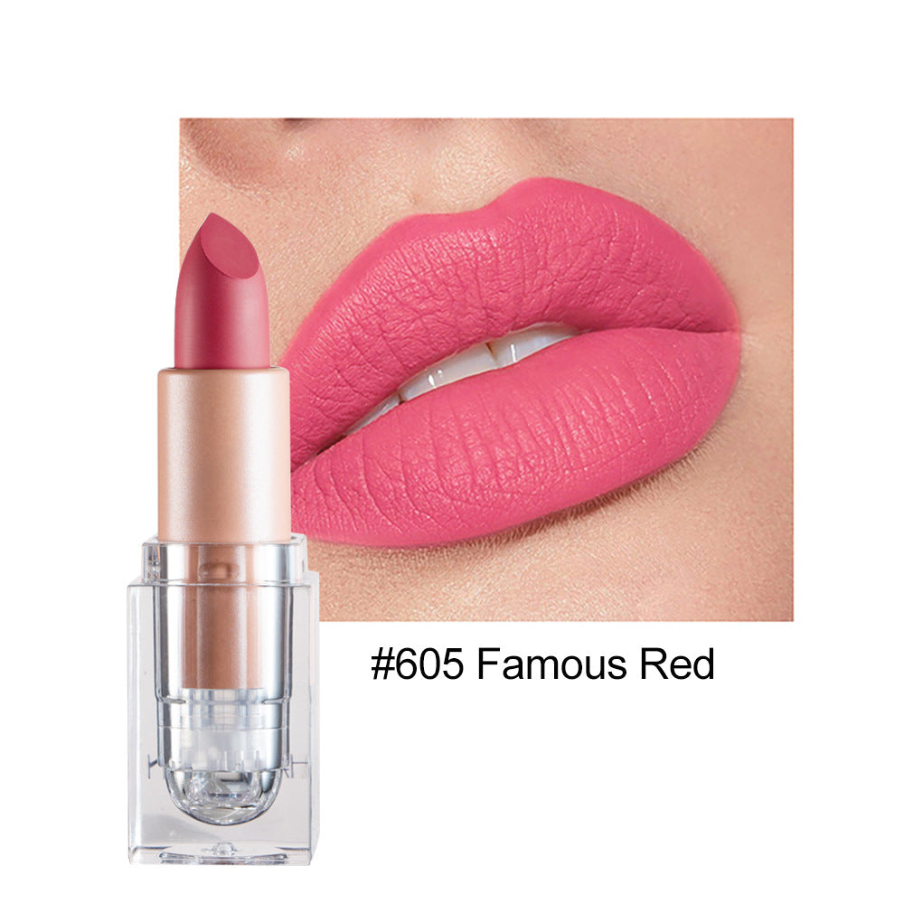 Silky Ice Cube Matte Lipstick 12 Color Lipstick Nude Long Lasting Colors