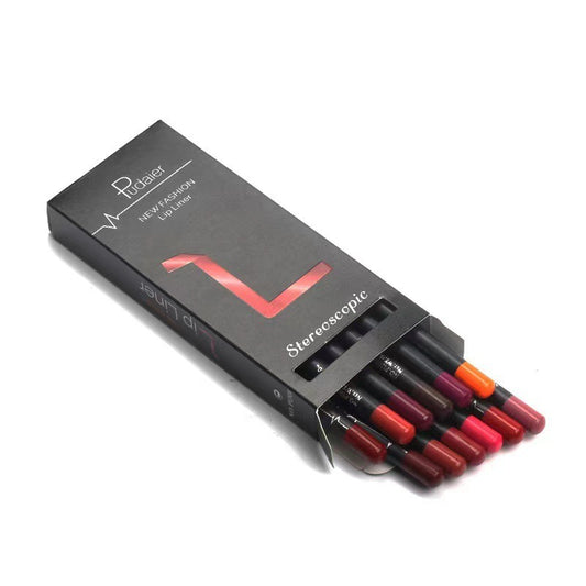 Twelve-color Lip Liner Waterproof Non-fading Matte Velvet Lipstick Pencil