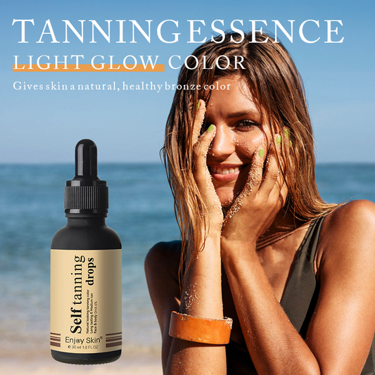 Organic Self Tanning Serum Sunless Tan Solution Home Oil Self Tanning Drops ~ Light Tone