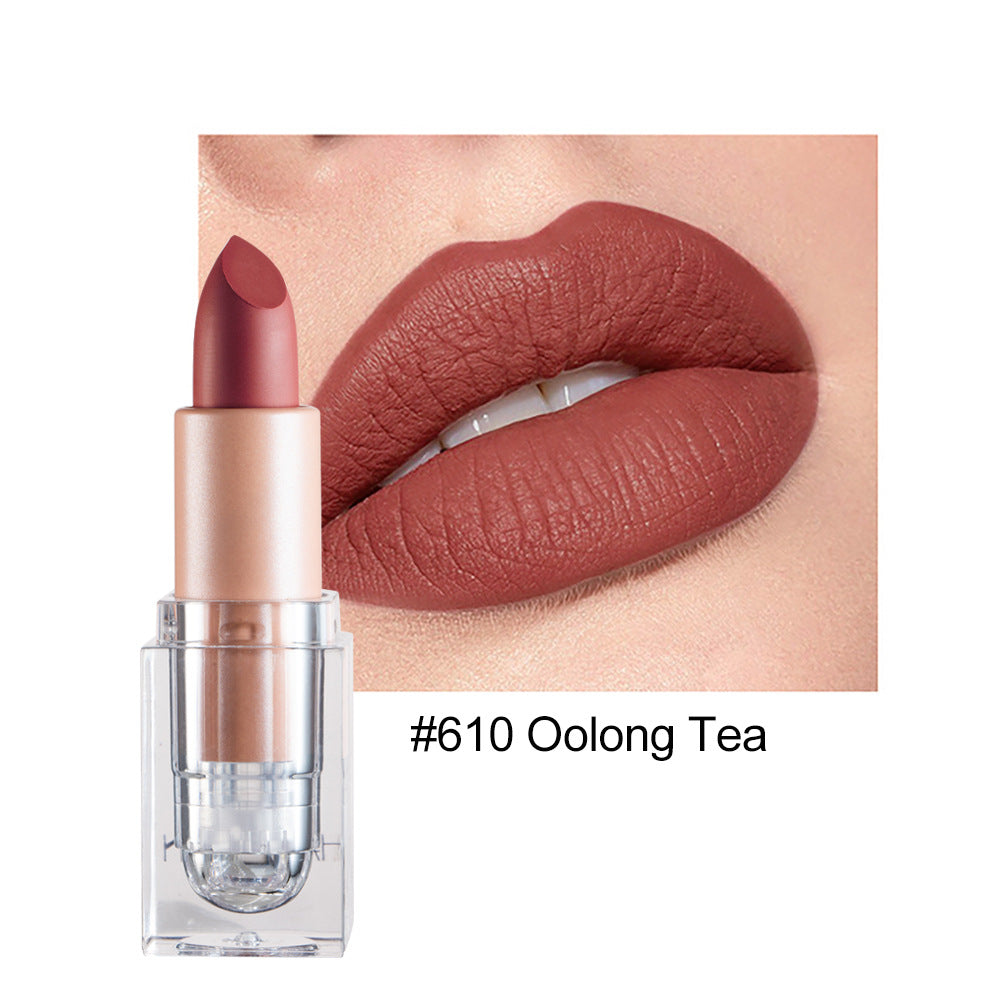 Silky Ice Cube Matte Lipstick 12 Color Lipstick Nude Long Lasting Colors