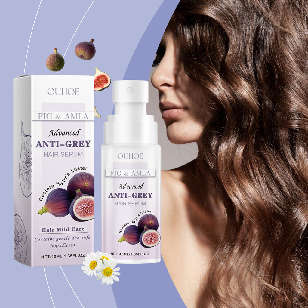 Anti-Grey Hair Color Natural Fig Extract Serum Gentle, Non-Irritating, Easy Color Change Moisturizing Soft And Smooth Hair