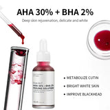 Natural Organic AHA 30% BHA 2% Serum Deep Peeling Exfoliating Solution Skin Facial Serum