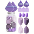 14 Pcs Purple or Pink Makeup Sponge Triangle Blender Sponges Powder Press Puffs Set