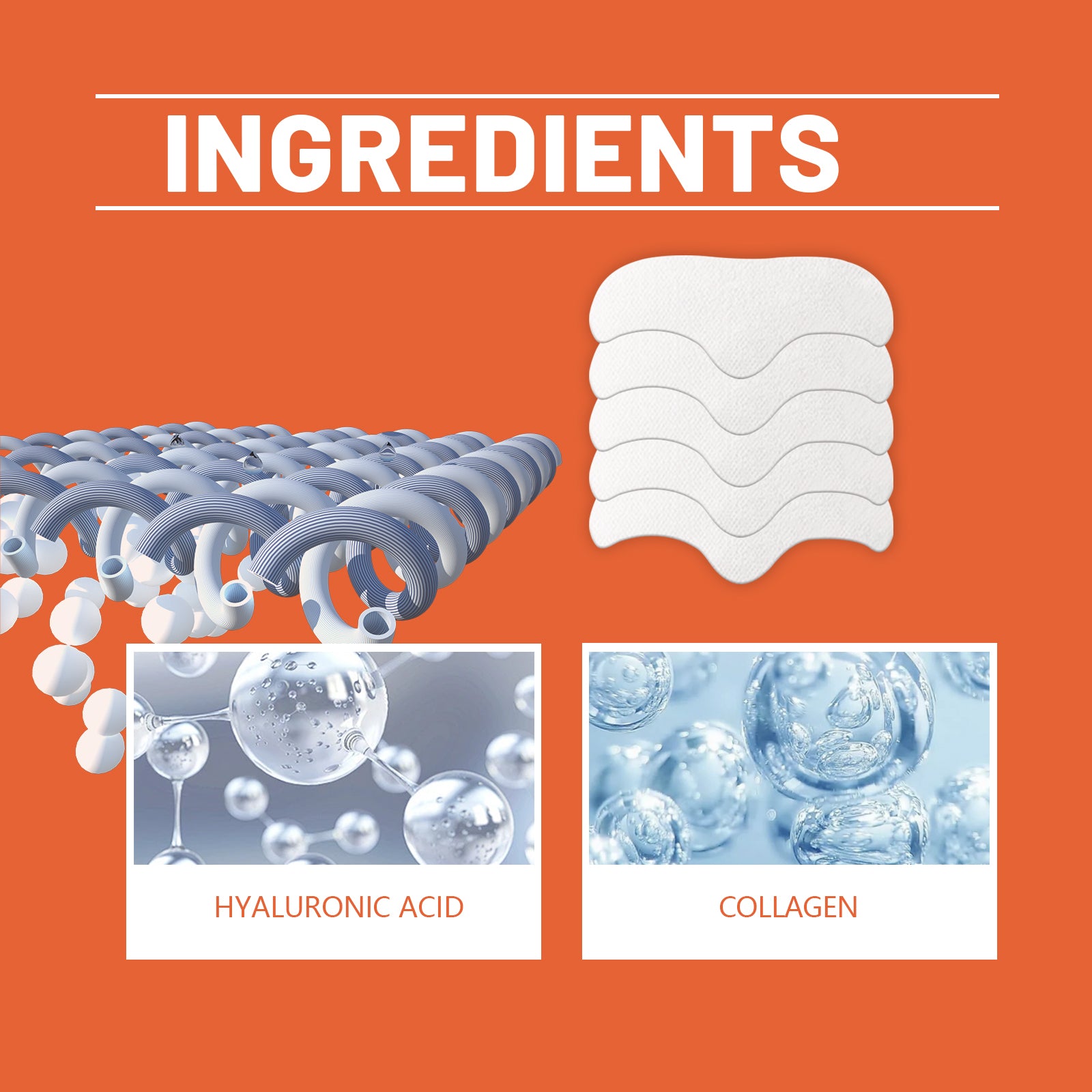 Hydrolyzed Collagen Patch, Moisturizing, Firming and Lifting Forehead Patch