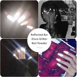 Reflective Nail Powder Shiny Dust Glow In The Dark Sparkling Pigment Fluorescent Nail Art