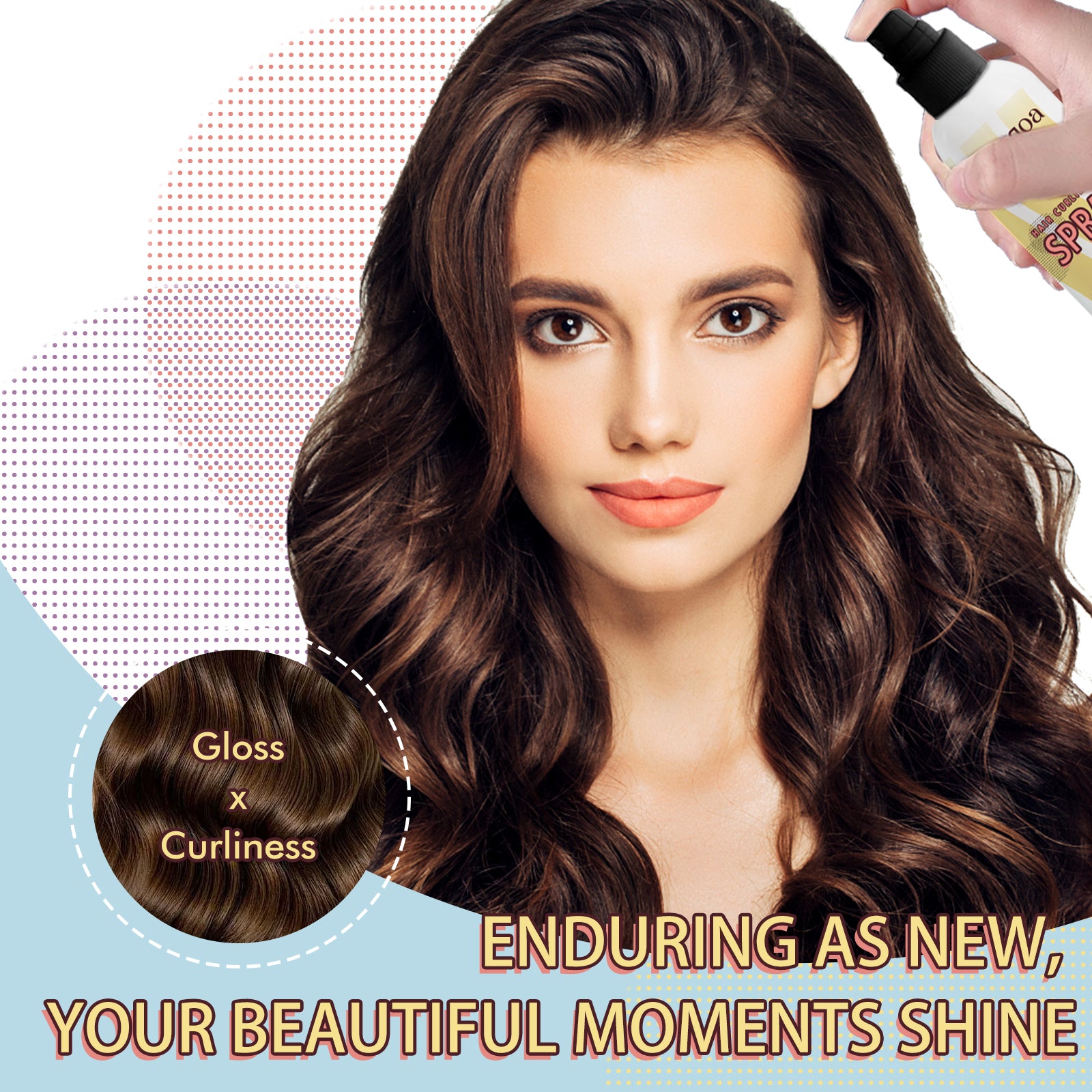 Hair Care Set for Curls, Moisturizing Hair Curly Styling Moisturizing Leave-In Hair Care