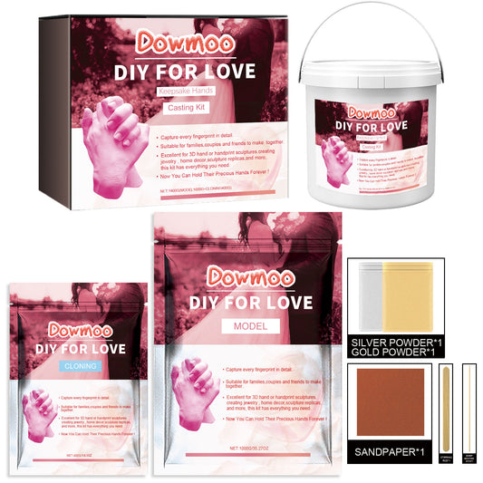 Couples Hand Model Clone Powder, DIY Gift 3D Hand Model Crafts Creative Home Decoration
