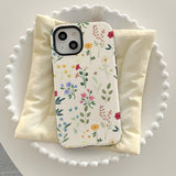 Floral Pretty Phone Case Apple 15 Double Layer Film Case 13pm Hard Case 14