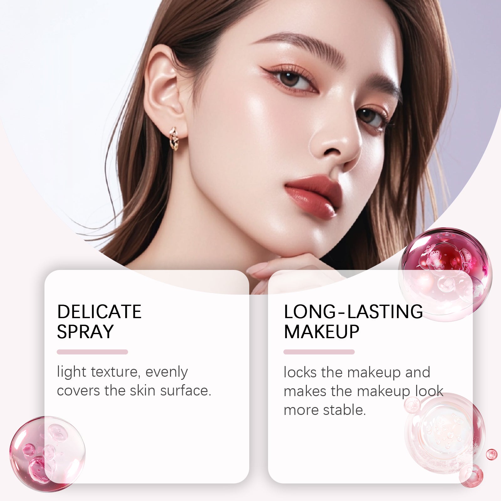 Moisturizing Makeup Protection Spray, Light Transparent Long-Lasting Natural Face Mist