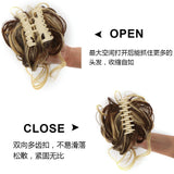 Messy Curly Hair Bun Clip Hair Extensions Claw Clip