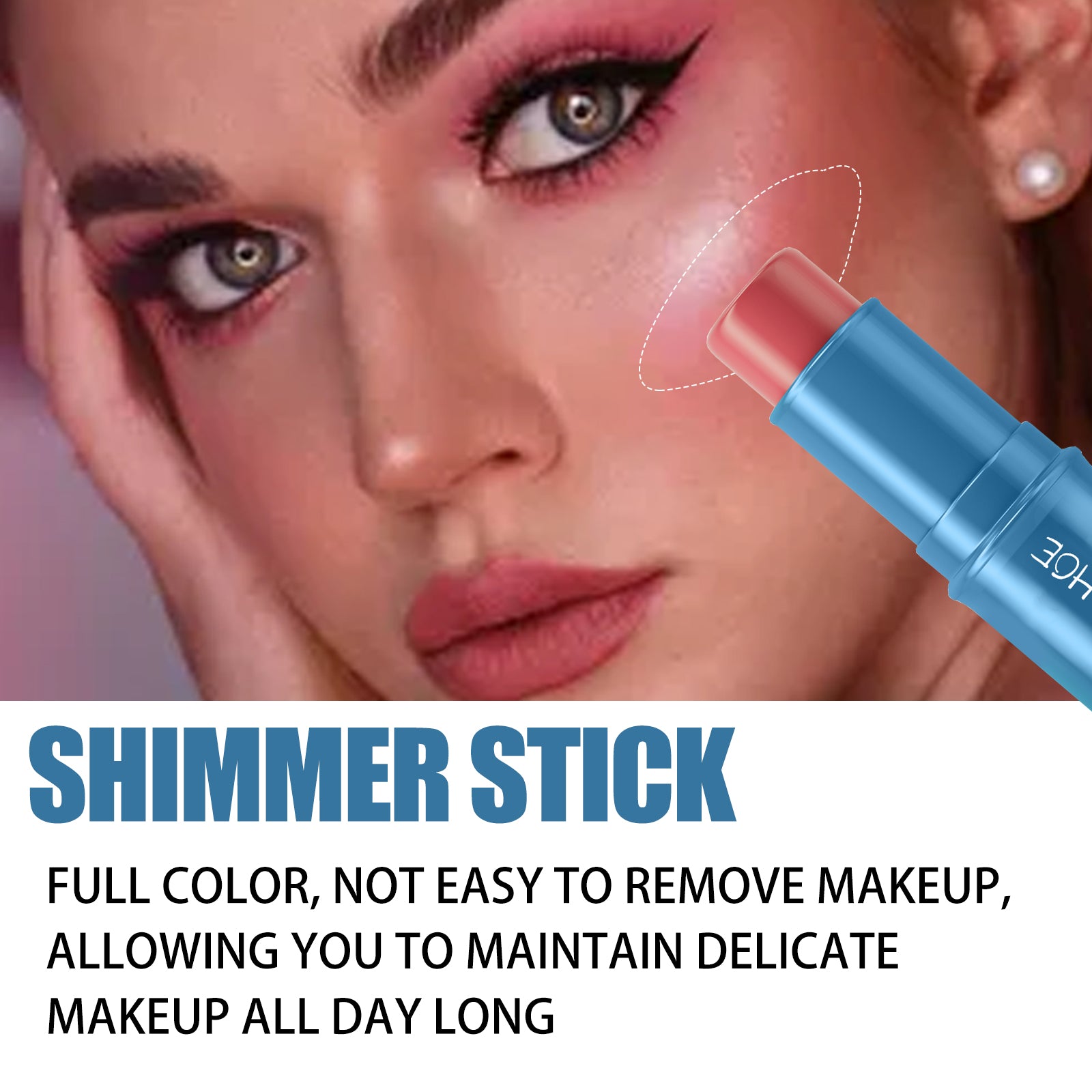 Three-Dimensional Shimmer Brightening Natural Blush Stick