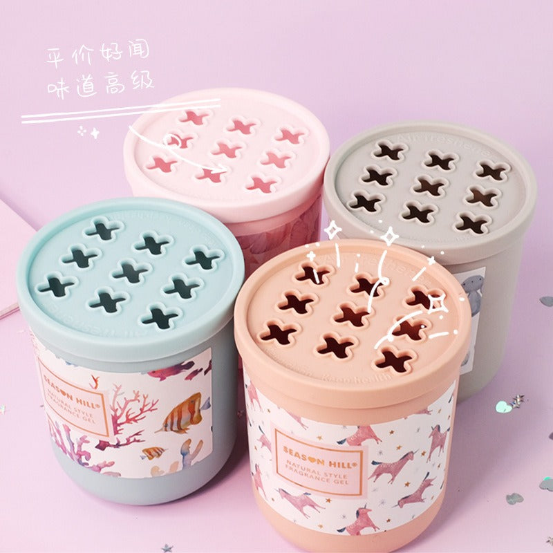 Car Balm Solid Perfume No-Heat Aromatherapy for Bathroom Kitchen Bedroom Air Freshener Cute Car Incense
