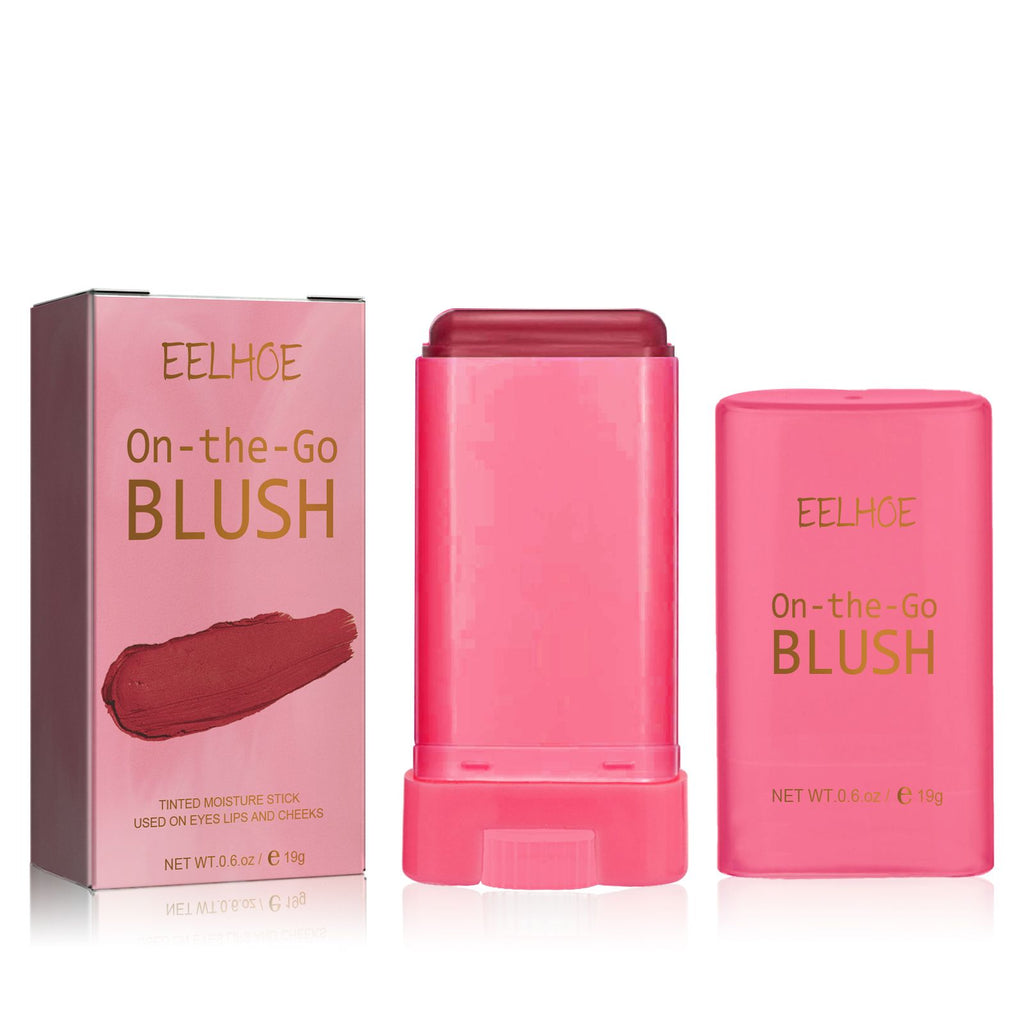 Blush Stick Brightening Solid Contouring Natural Nude Makeup Waterproof Lightweight Multi-Functional Blush Stick