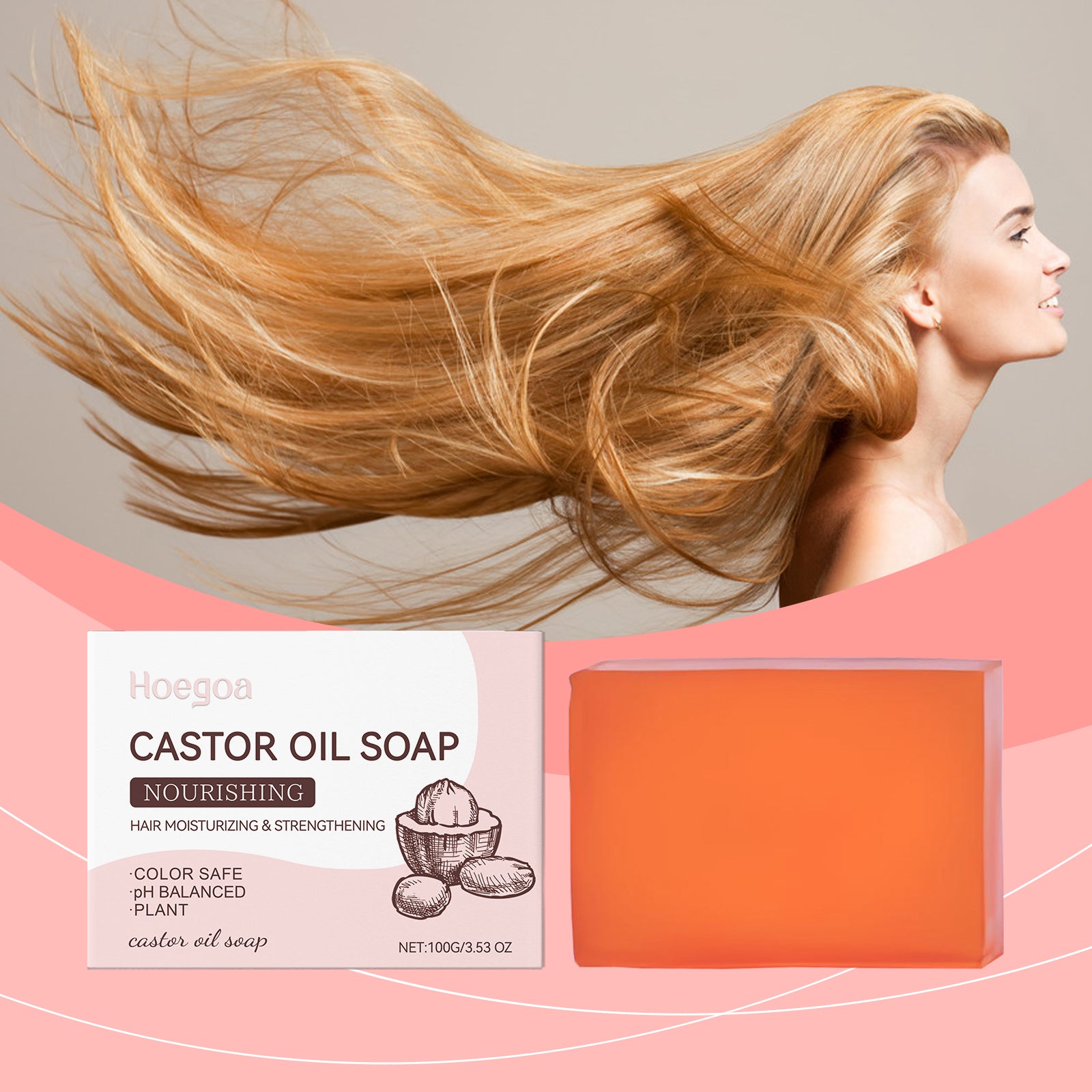 Castor Oil Shampoo Soap Bar Gently Cleanses Scalp Naturally Soft And Moisturizing Shampoo Bar