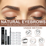 Easy Eyebrow Pencil Stamp with Shaping Tools, Moisturizing and Waterproof With Eyebrow Cards and Brush