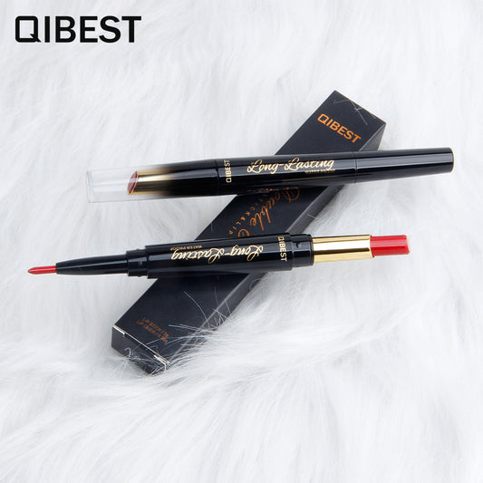 Double-Ended Lipstick Pen Moisturizing Matte Matte Lipstick + Lip Liner Rotating Lip Liner