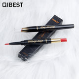Double-Ended Lipstick Pen Moisturizing Matte Matte Lipstick + Lip Liner Rotating Lip Liner