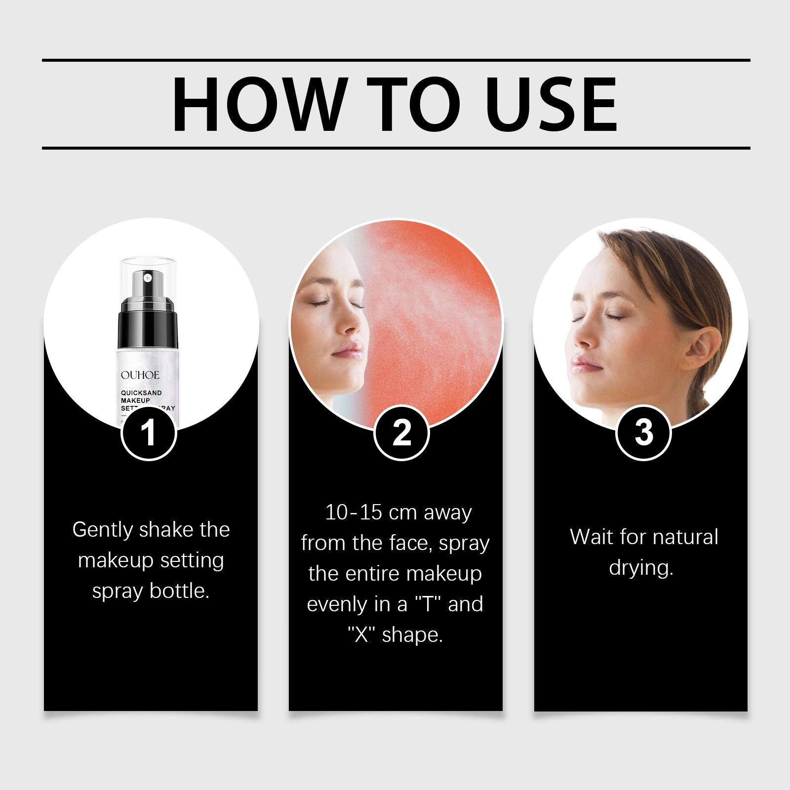 Quicksand Makeup Setting Spray, Natural Lightweight Multi-Effect Mist Refreshing Makeup Spray