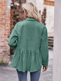 Mandy Autumn Collared Neck Loose Fit Button Down Top