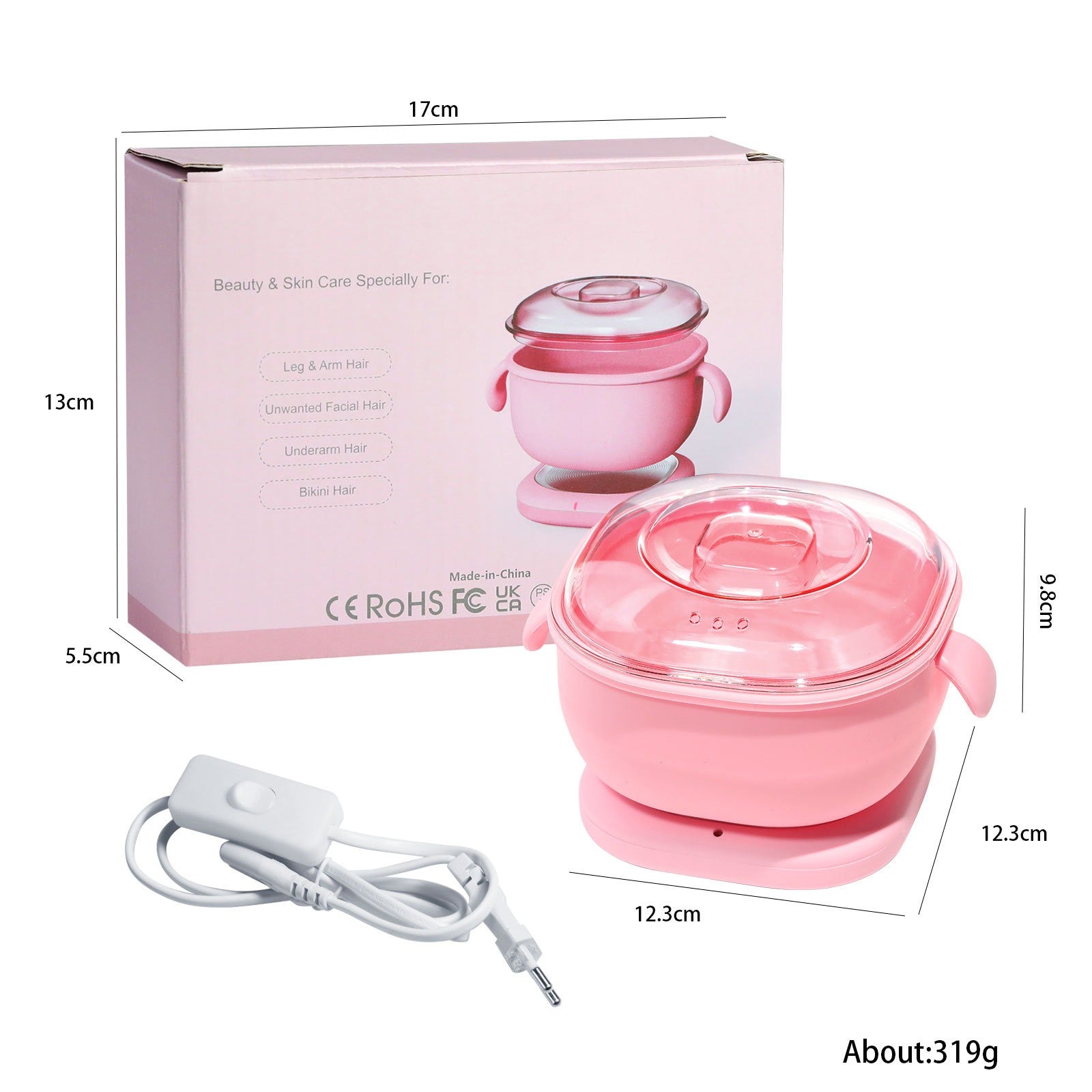 Professional Electric Wax Warmer Depilation Hot Waxing Kit