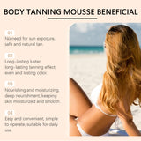 Self Tanning Body Mousse, Moisturizes And Evenly Darkens Skin Tone