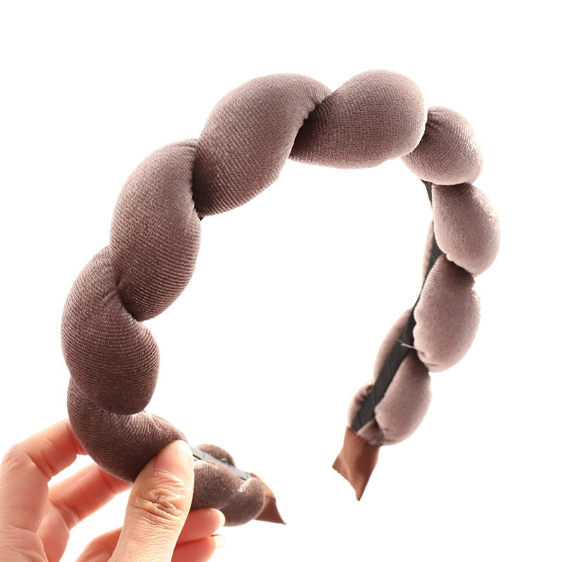 Velvet Plush Headband Autumn and Winter Style Velvet Sponge Braid Headband