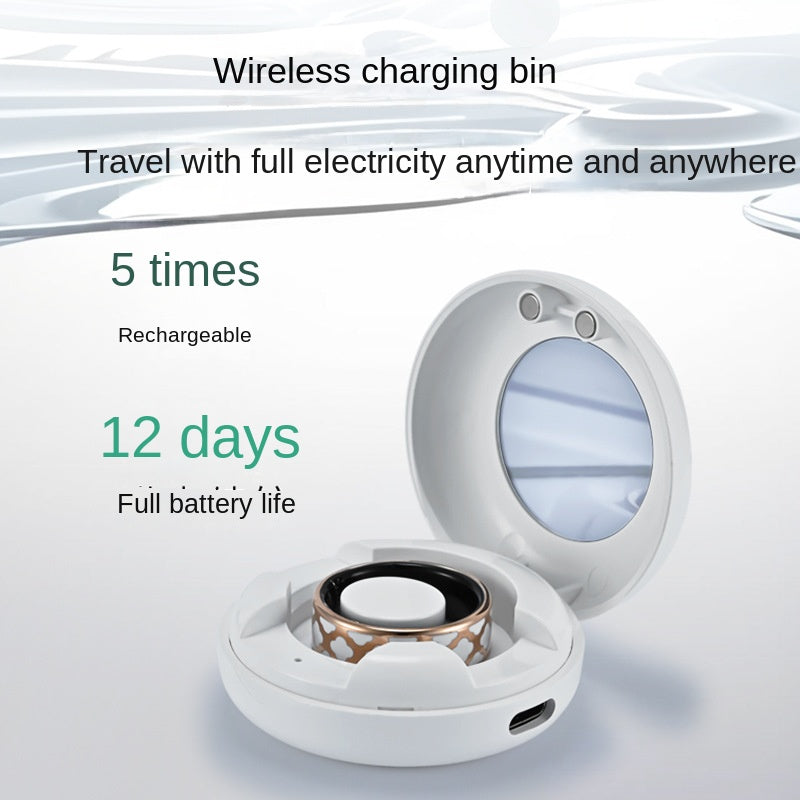 Health Smart Titanium Steel Ring Waterproof Blood Pressure Oxygen Sleep Movement Tracking Ring