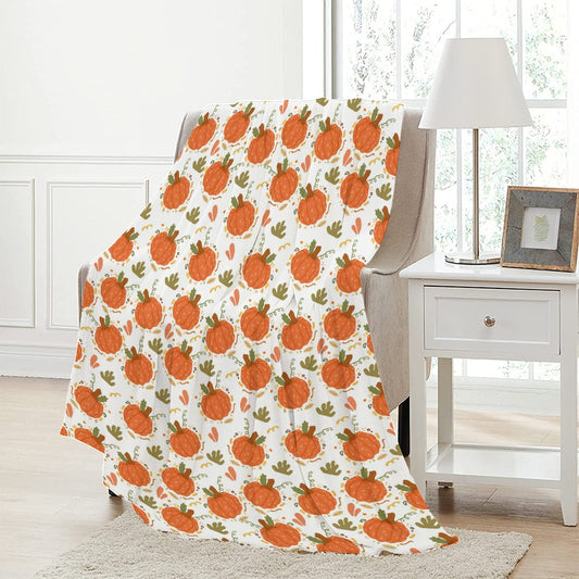 Fall Pumpkin Ultra-Soft Micro Fleece Blanket 43*56 (Made In USA)