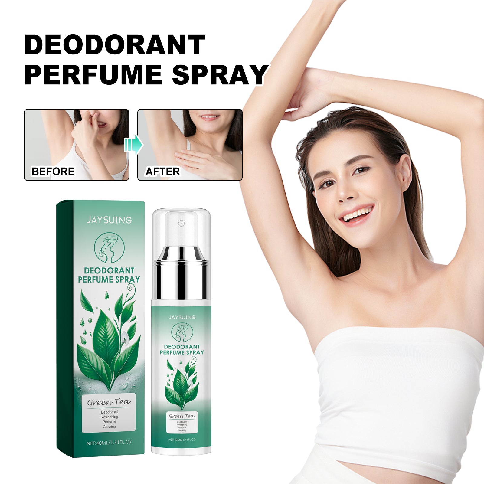 Deodorant Perfume Spray, Armpit Sweat Deodorizing Refreshing Whitening Lasting Deodorant