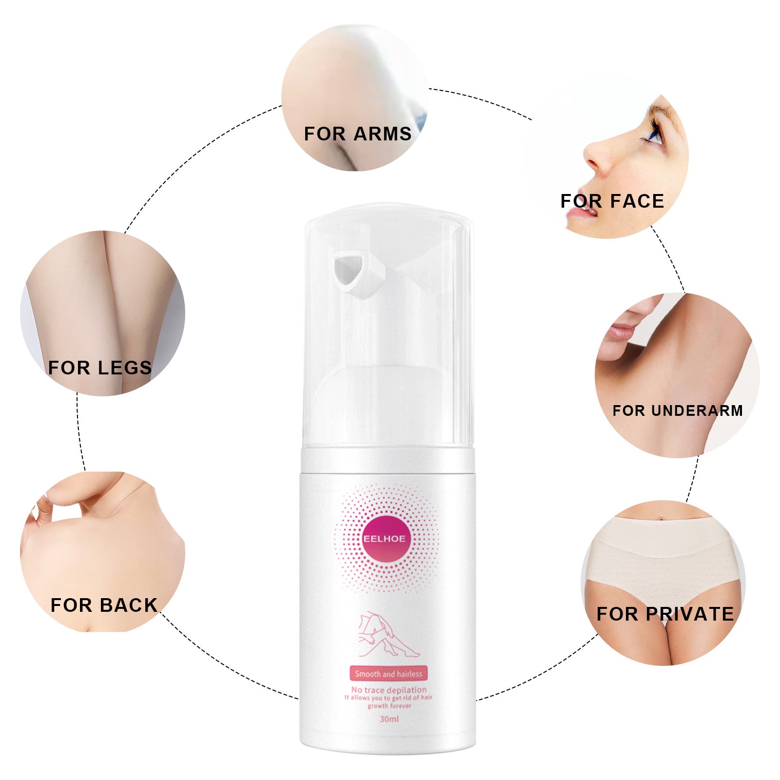 Honey Hair Removal Mousse Spray, Full Body Hair Removal, Sensitive Skin Friendly