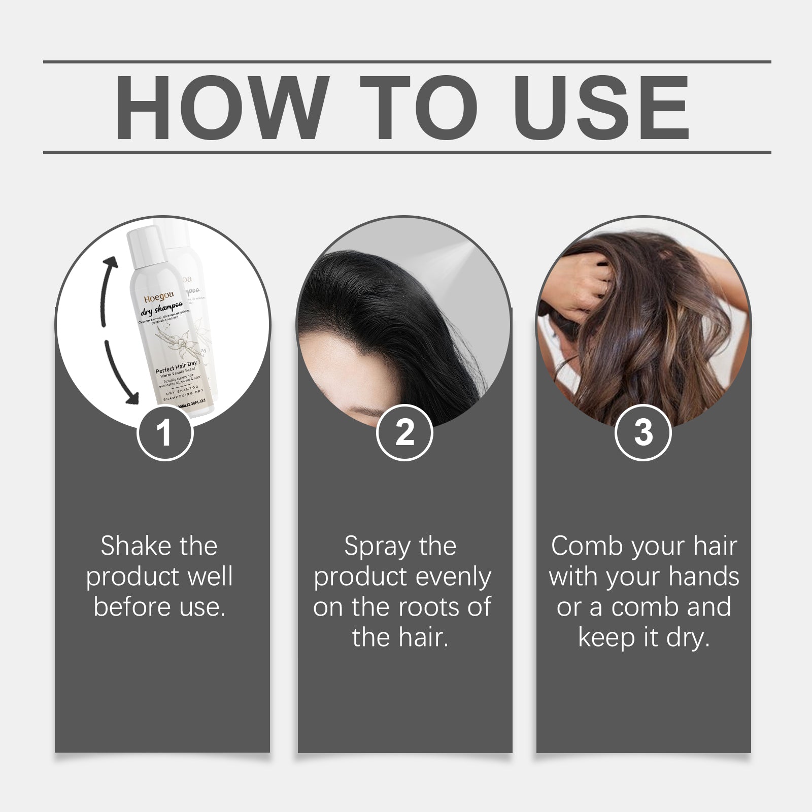 Vanilla Collagen Dry Hair Shampoo Gentle Fluffy And Easy To Use Hair Dry Shampoo