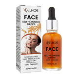 Face Self-Tanning Drops, Natural Bronzer Moisturizing Skin