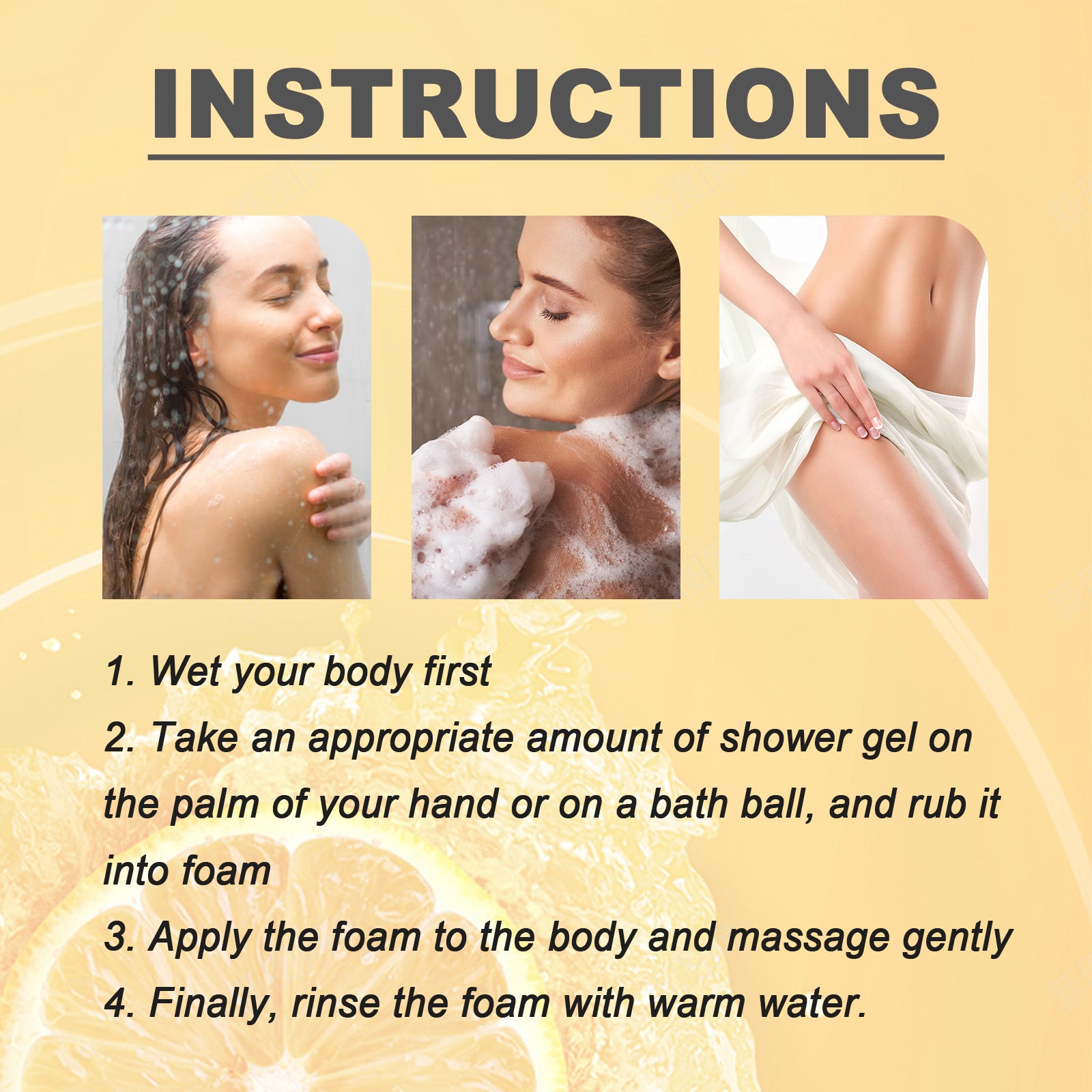 Acidified Natural Body Wash, Moisturize The Skin And Long Lasting Fragrance