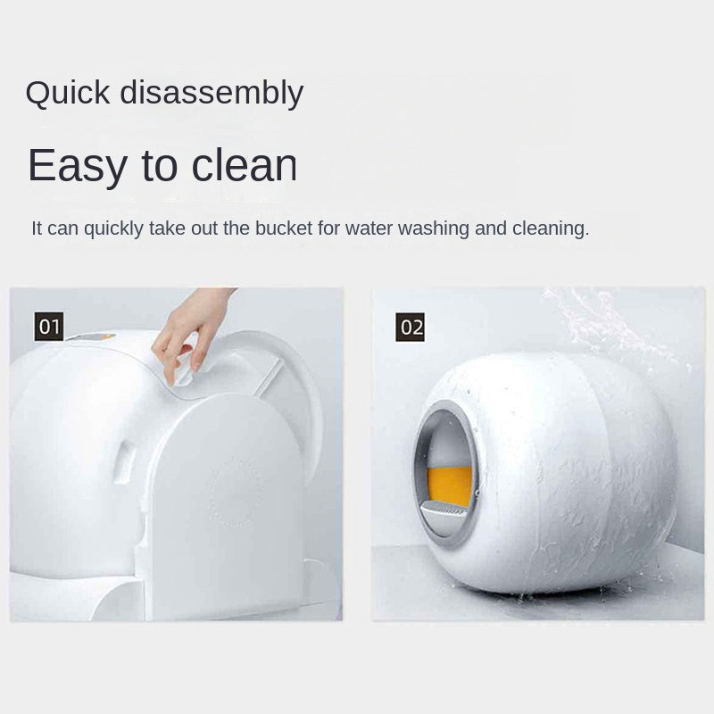 Smart Litter Box with Ionization Deodorization, Automatic Sensor Cleaning, Self-Cleaning Cat Toilet