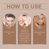 Natural Coconut Foam Cleanser, Refreshing Gentle Pore Cleanser with Brush