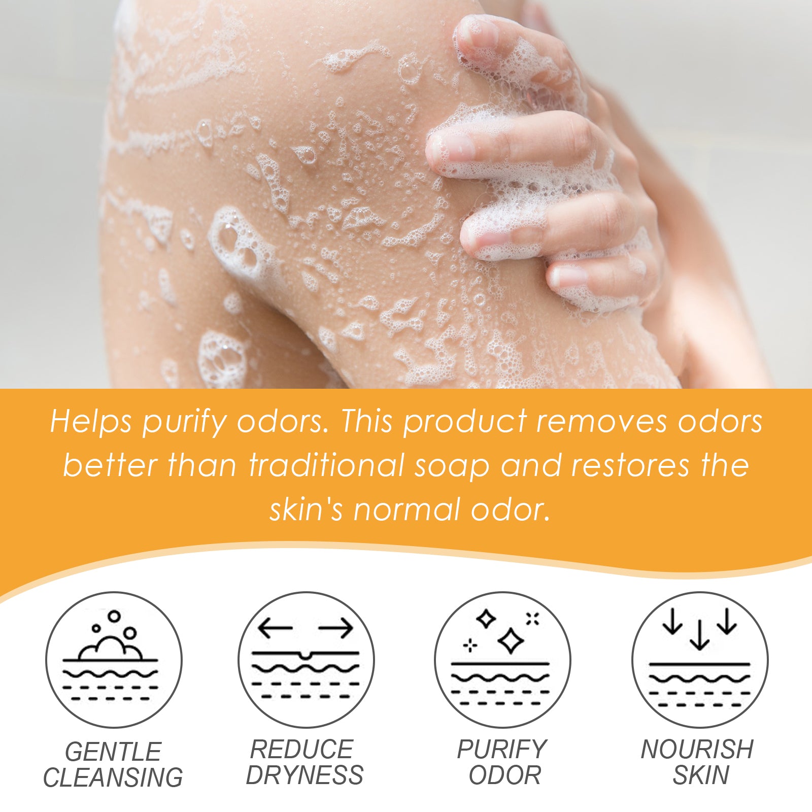 Acidified Natural Body Wash, Moisturize The Skin And Long Lasting Fragrance
