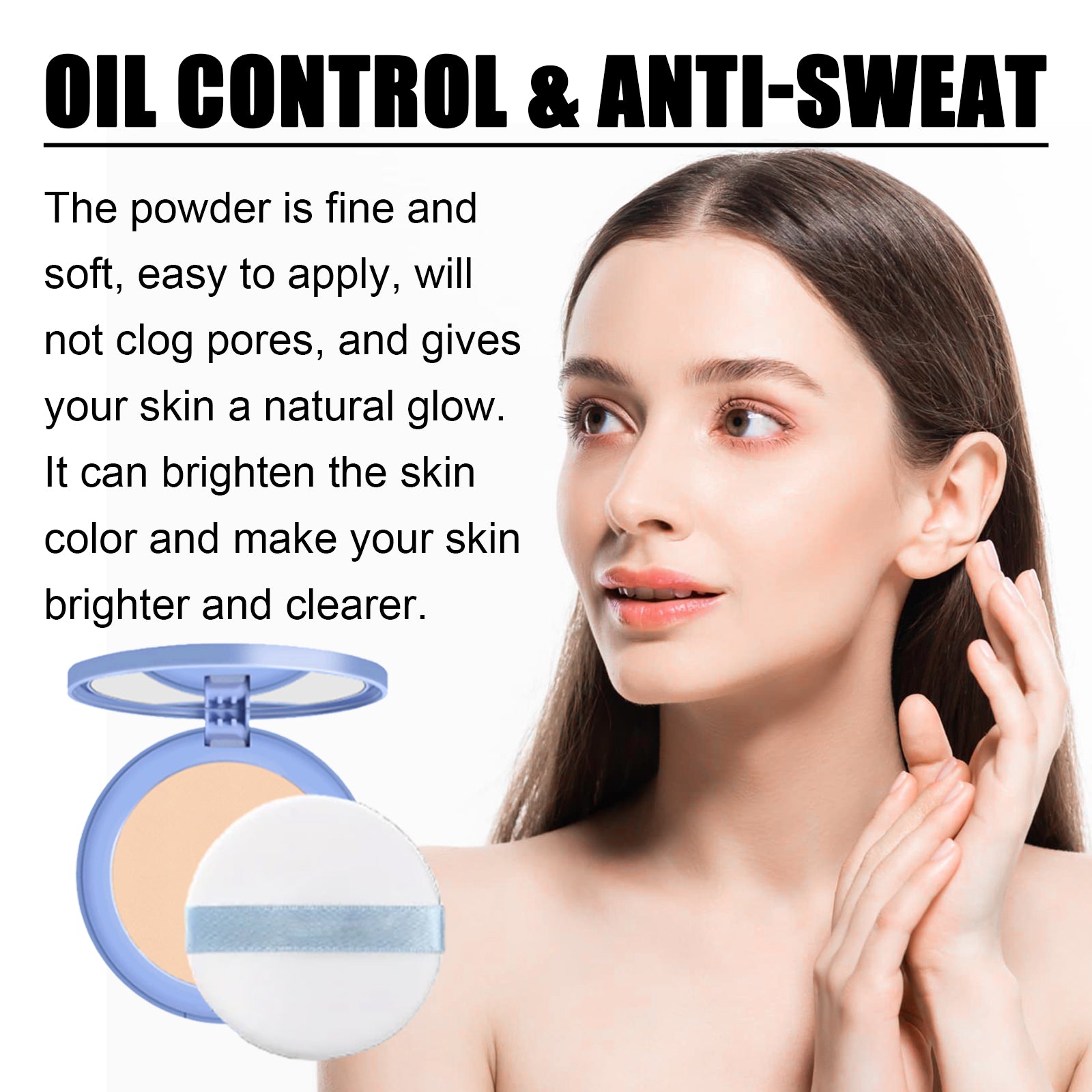 Oil Control Setting Powder, Light Setting Powder Delicate Skin Waterproof Oil Control And Brightening